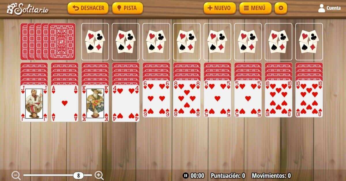 Solitario Spider gratuito (1 palo):