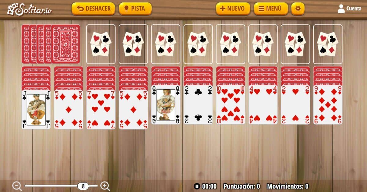 Solitario gratuito (4 palos)