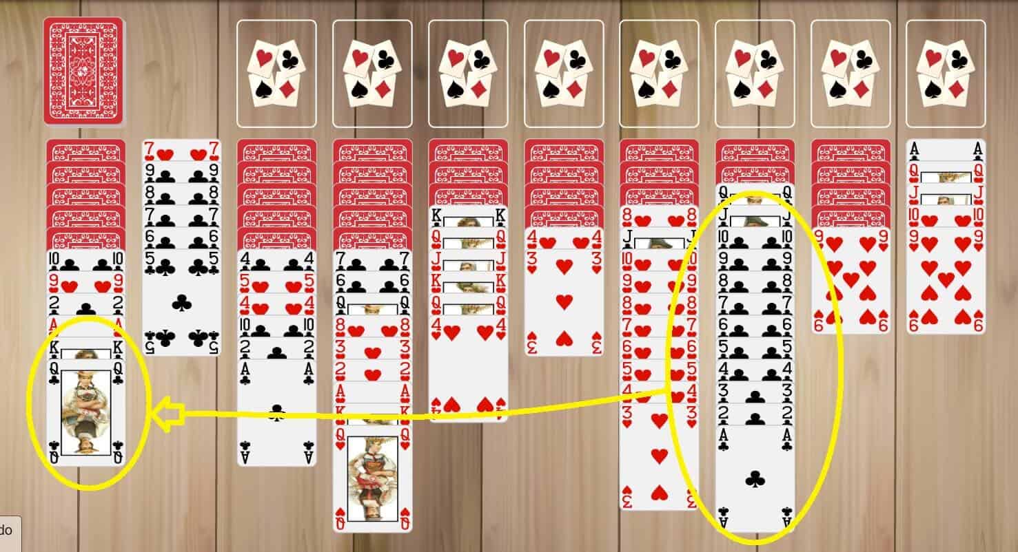 Solitario escalera
